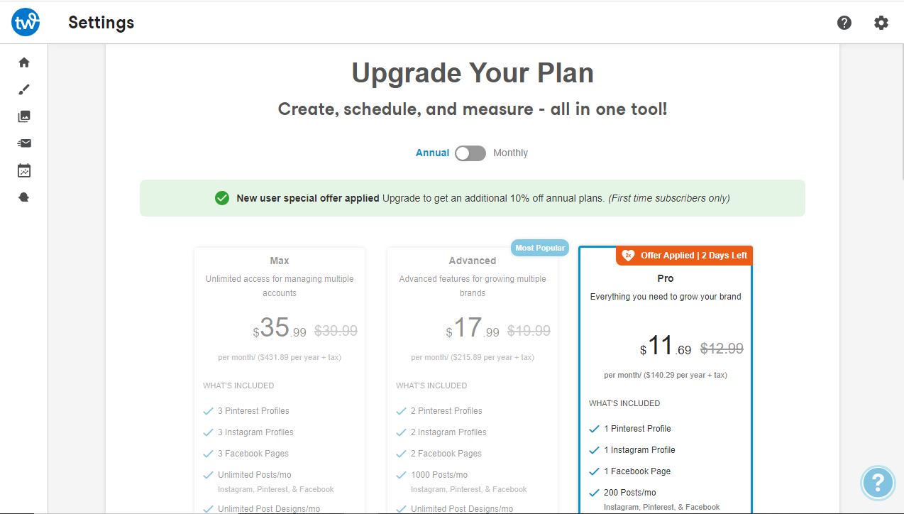 How to Upgrade Your Tailwind Copilot Plan and its cost