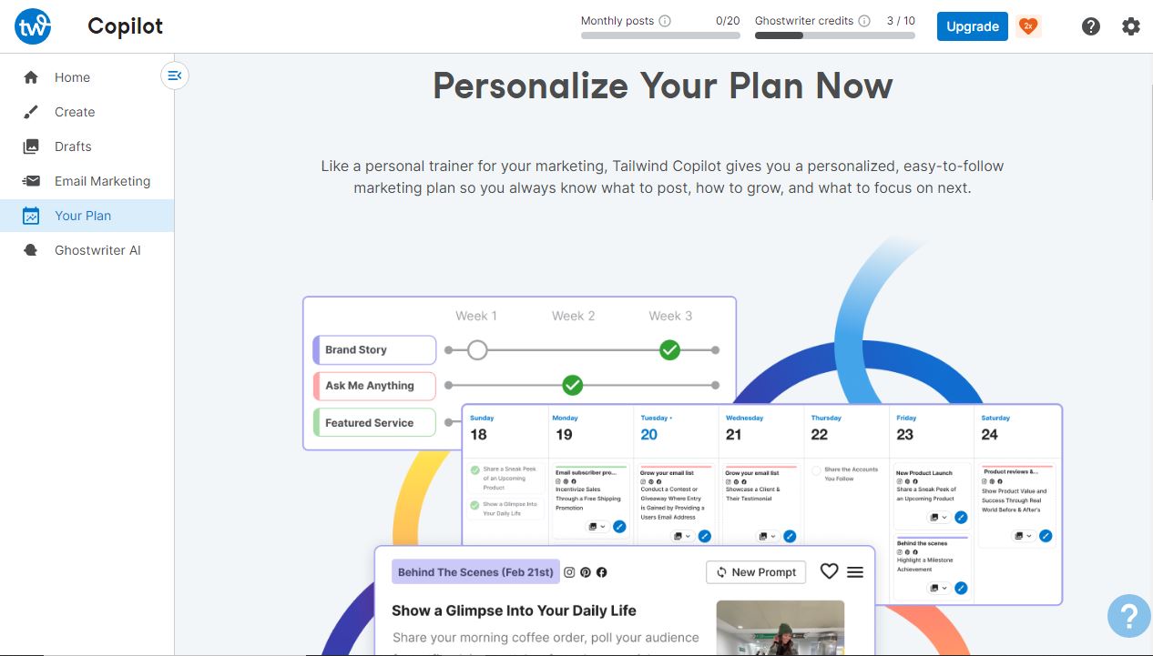 How to Upgrade Your Tailwind Copilot Plan and its cost